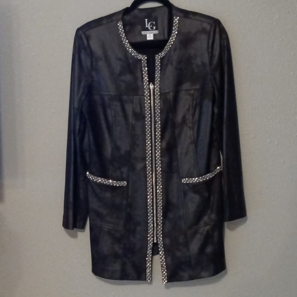 Lena Gabriel long bedazzled jacket